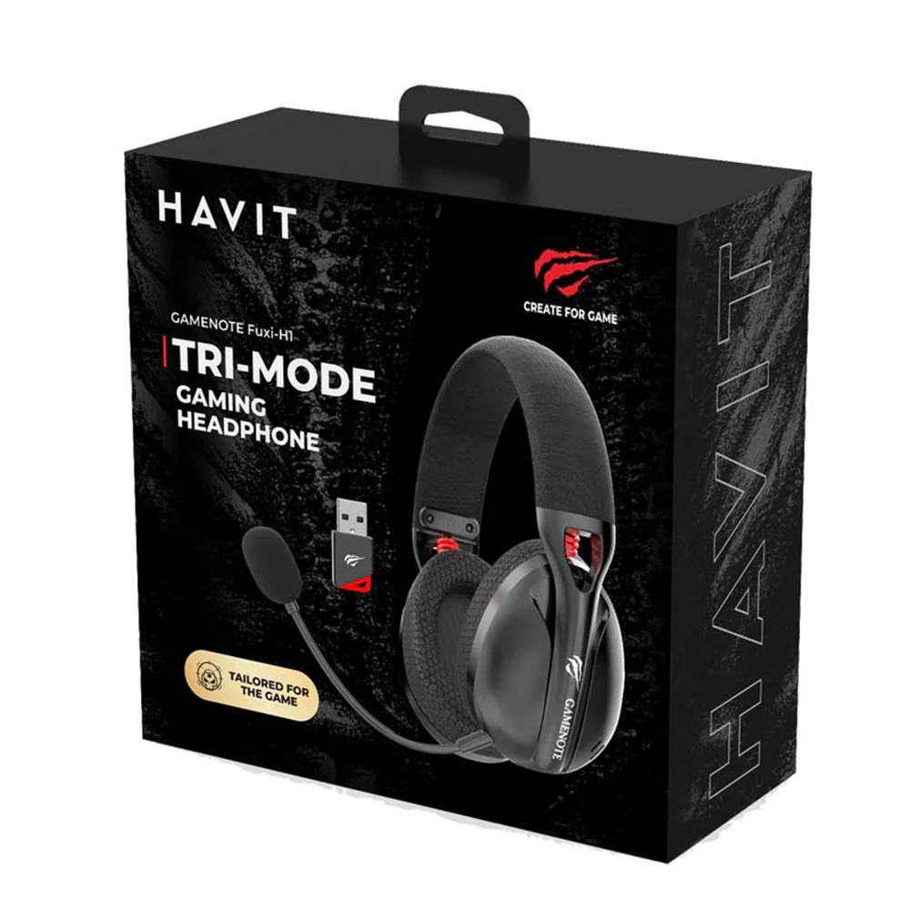 Wireless Gaming Headphones HAVIT Fuxi-H3, BT / Wi-Fi / Wired, Gray - Image 9