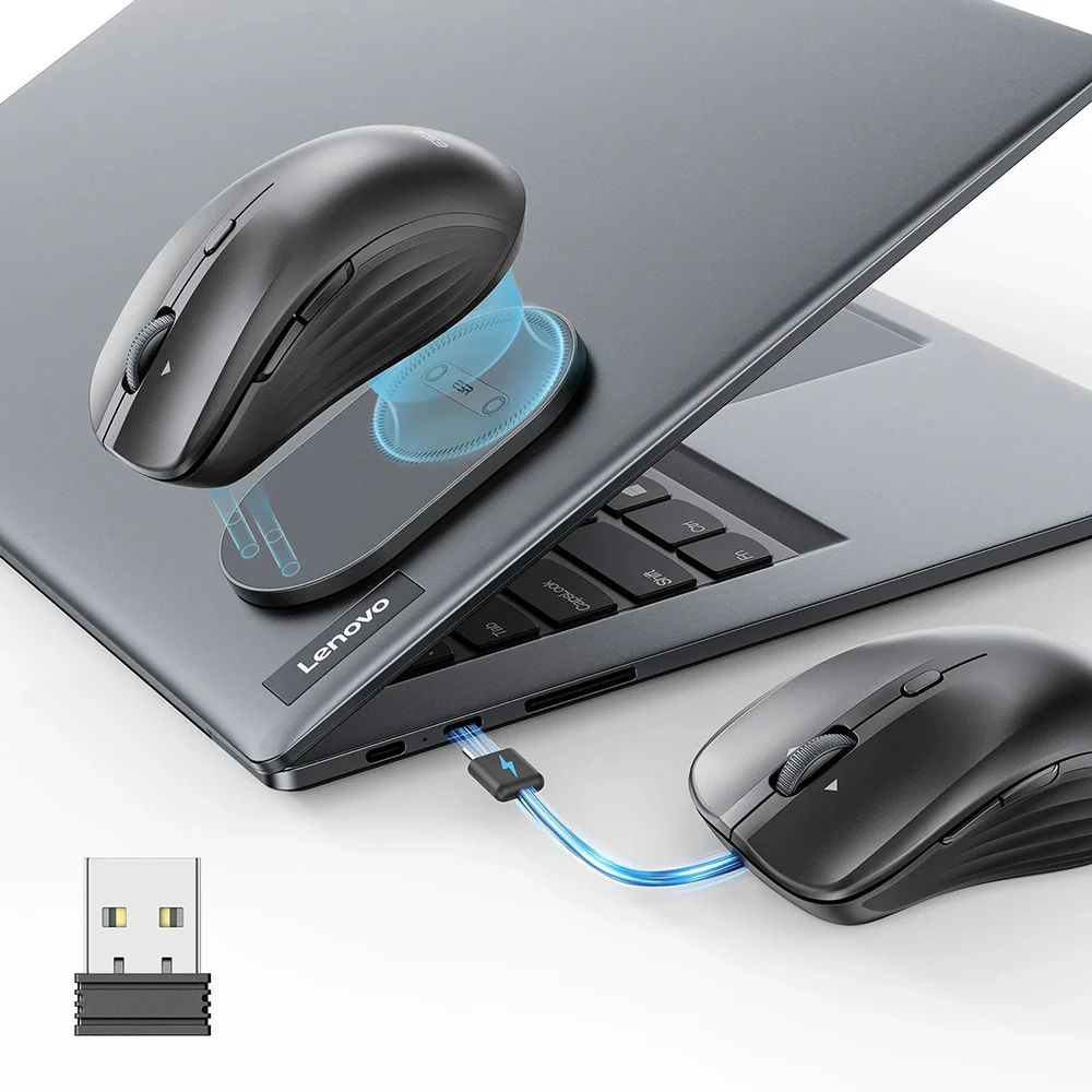 Wireless Mouse ESR MagMouse, 800DPI - 4800DPI, BT / Wi-Fi, Gray - Image 2