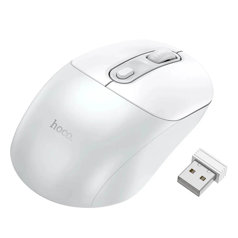 Wireless Mouse HOCO GM28, 1600DPI, White - Image 2
