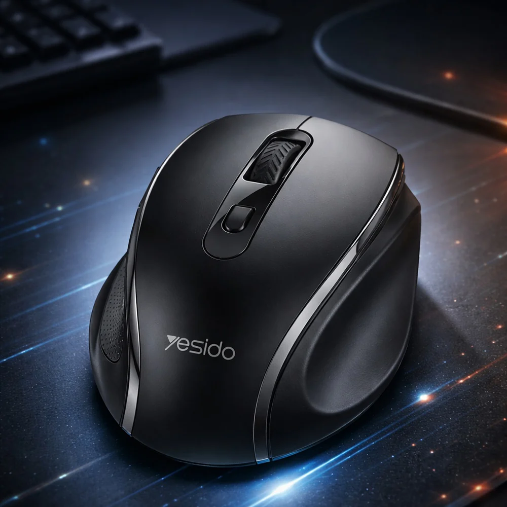 Wireless Mouse Yesido KB45, 800DPI - 1600DPI, Black - Image 2