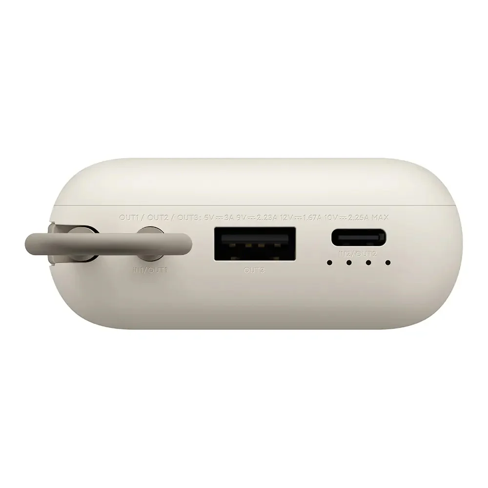Xiaomi Pocket External Battery, 10000mAh, 22.5W, QC + PD, 1 x USB-A - 2 x USB-C, Beige BHR9072GL - Image 6