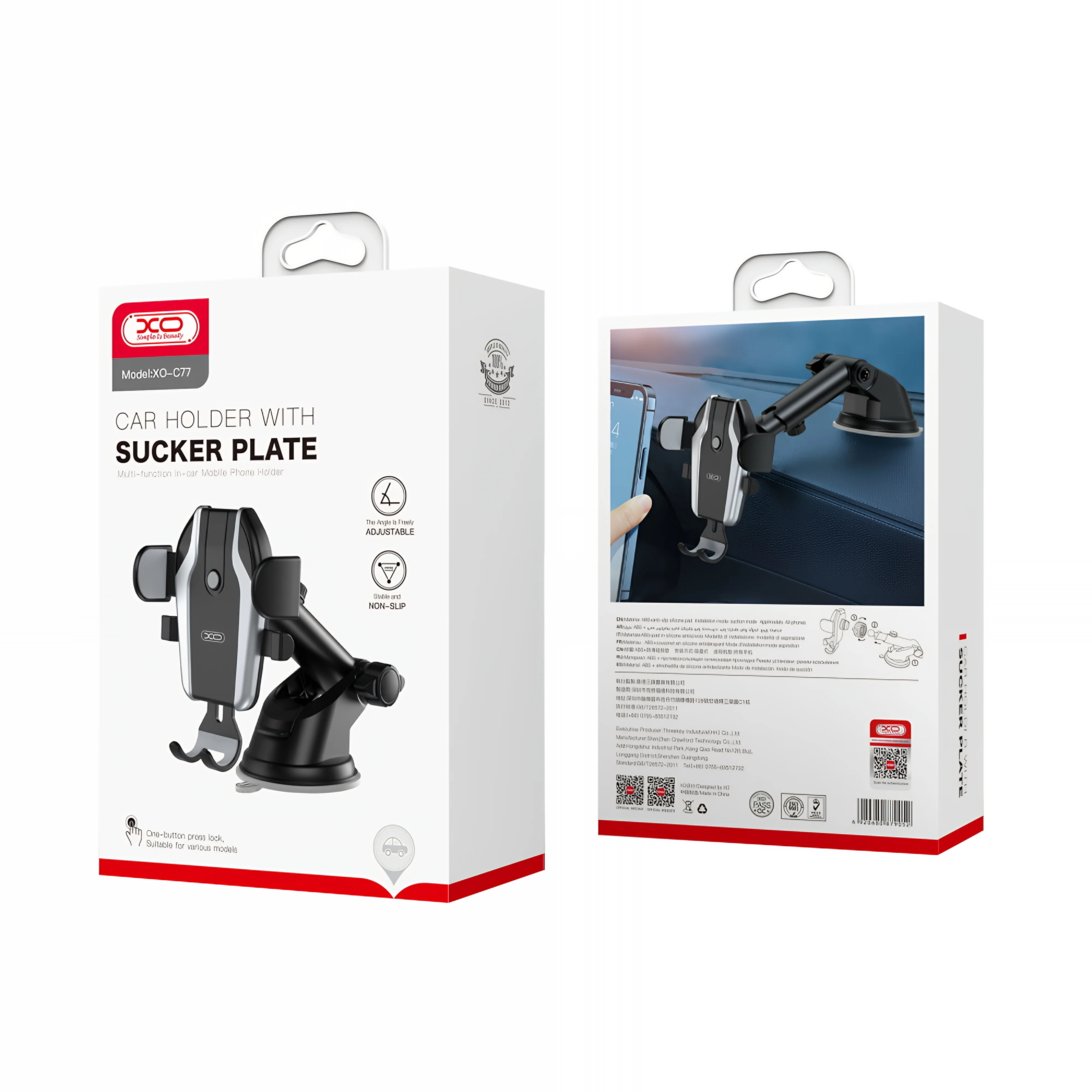 XO Design C77 Universal Car Holder, Black - Image 4