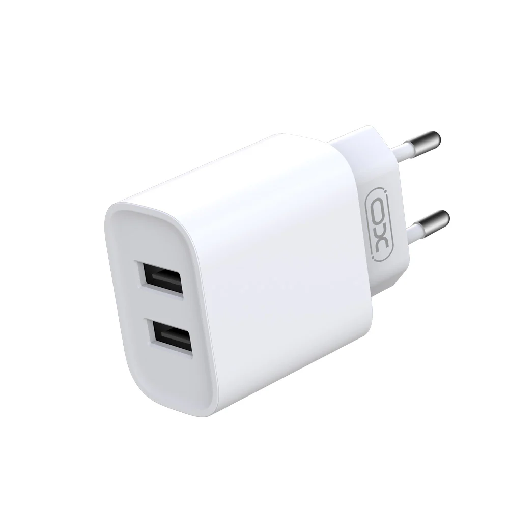 XO Design CE02C Network Charger, 10.5W, 2.1A, 2 x USB-A, White - Image 2