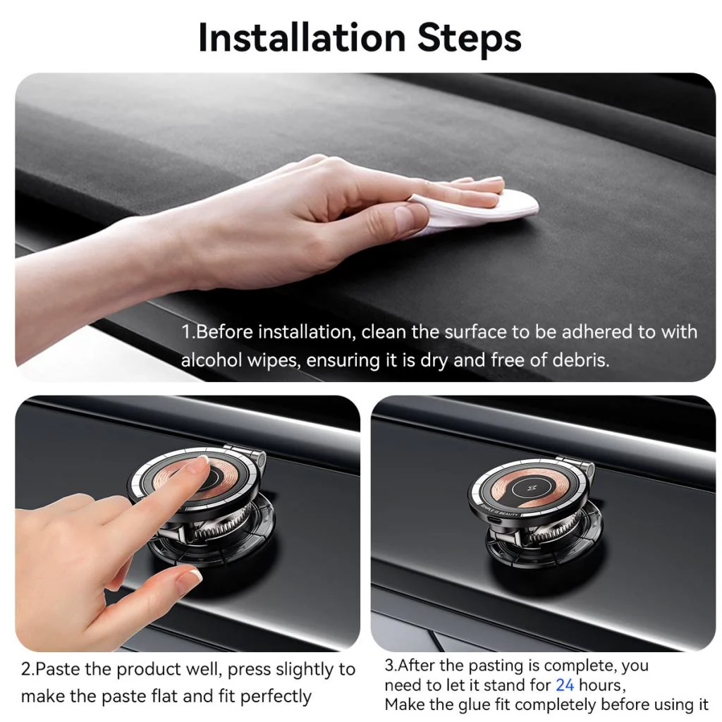 XO Design CX036 Wireless Car Charger, 15W, 1.67A, Black - Image 15