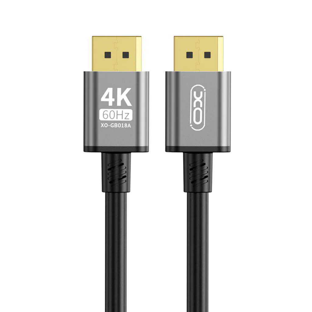 XO Design GB018A Video Cable, DisplayPort - DisplayPort, 4K, 3m, Black - Image 2