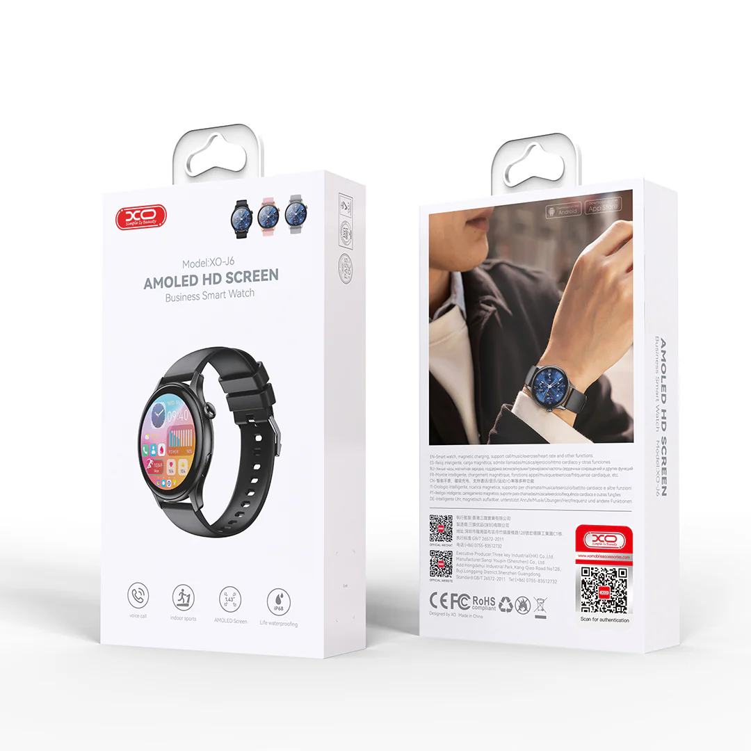 XO Design J6 Smartwatch, Black - Image 3