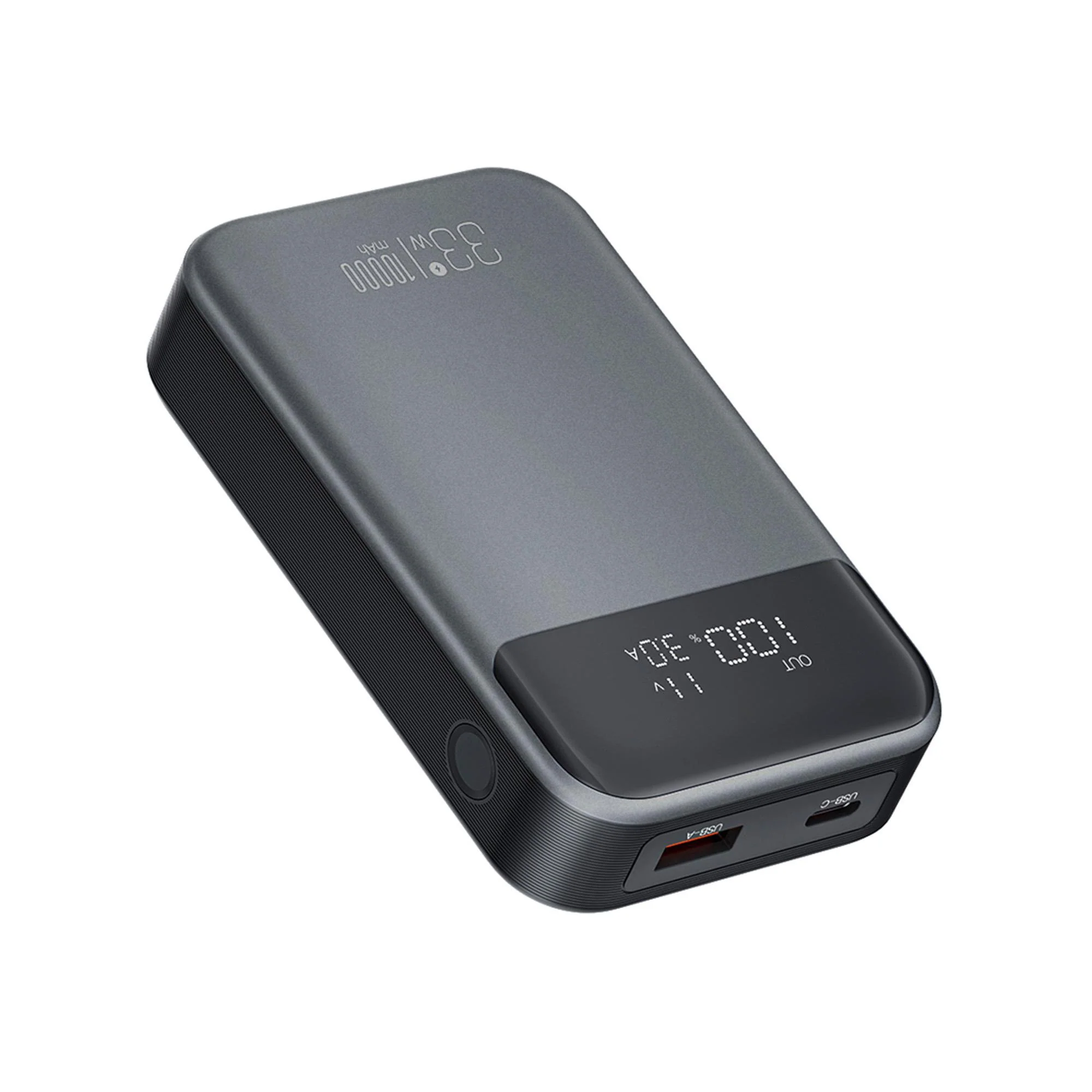 XO Design PR232 External Battery, 10000mAh, 33W, QC + PD, 1 x USB-A - 1 x USB-C, Black - Image 2
