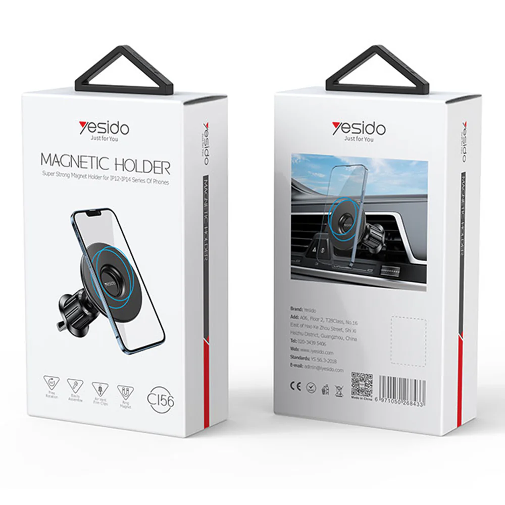 Yesido C156 Universal Magnetic Car Holder, Black - Image 7