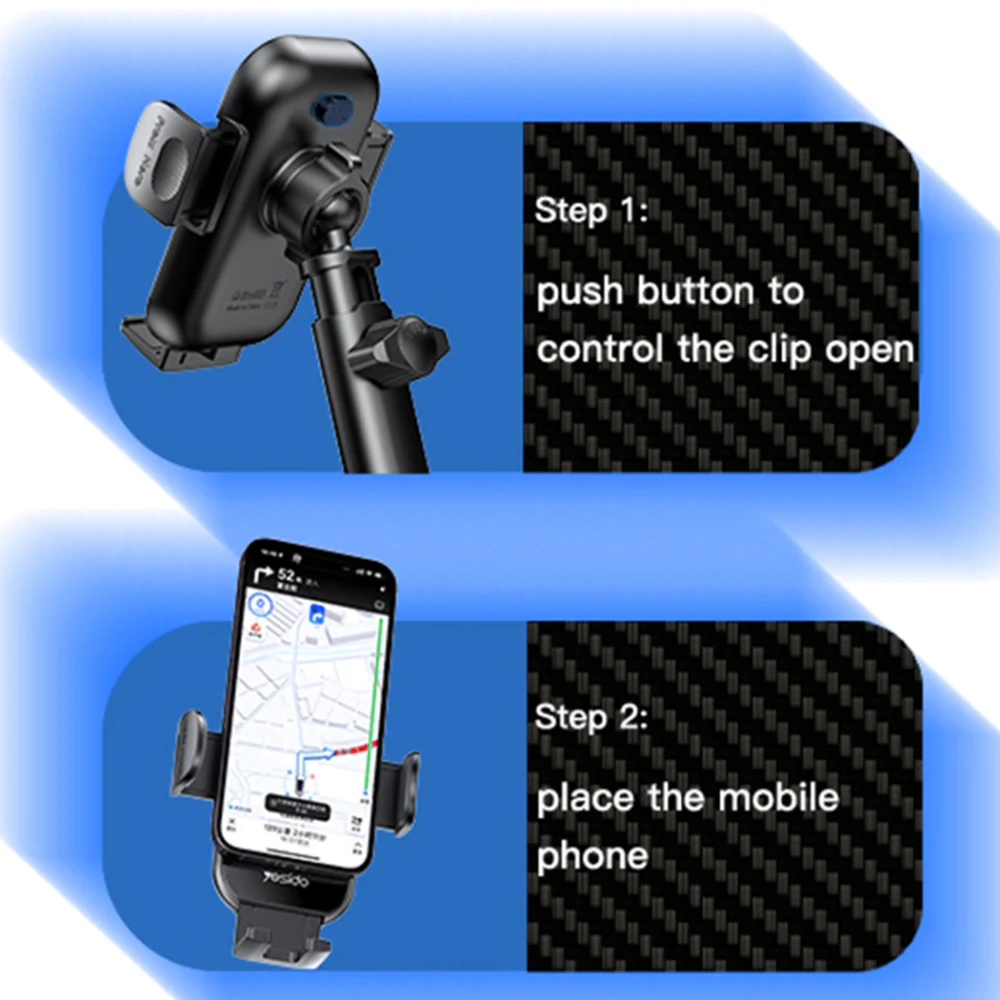 Yesido C197 Wireless Car Charger, 15W, 1.67A, Black - Image 3