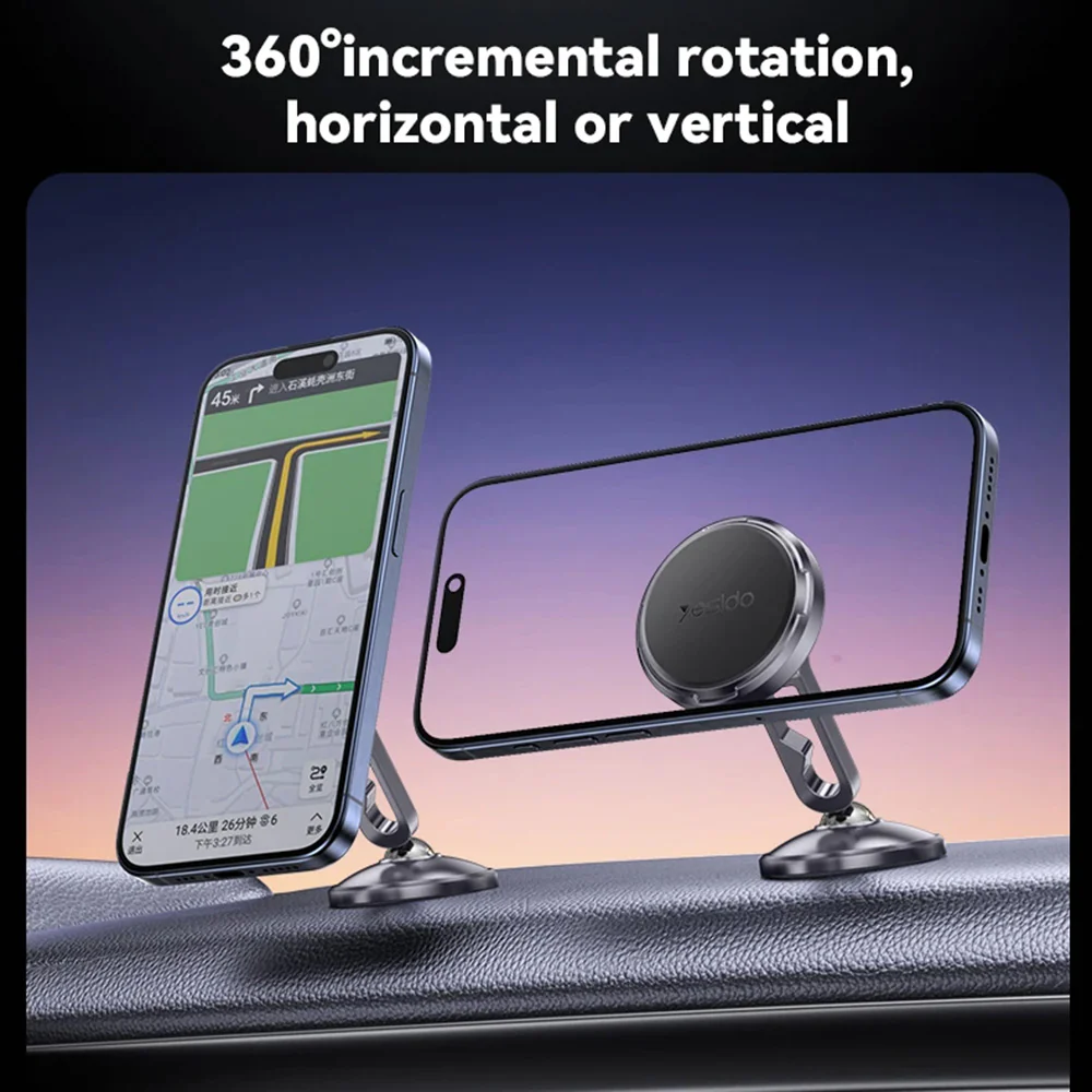 Yesido C210 Universal Magnetic Car Holder, Black - Image 2