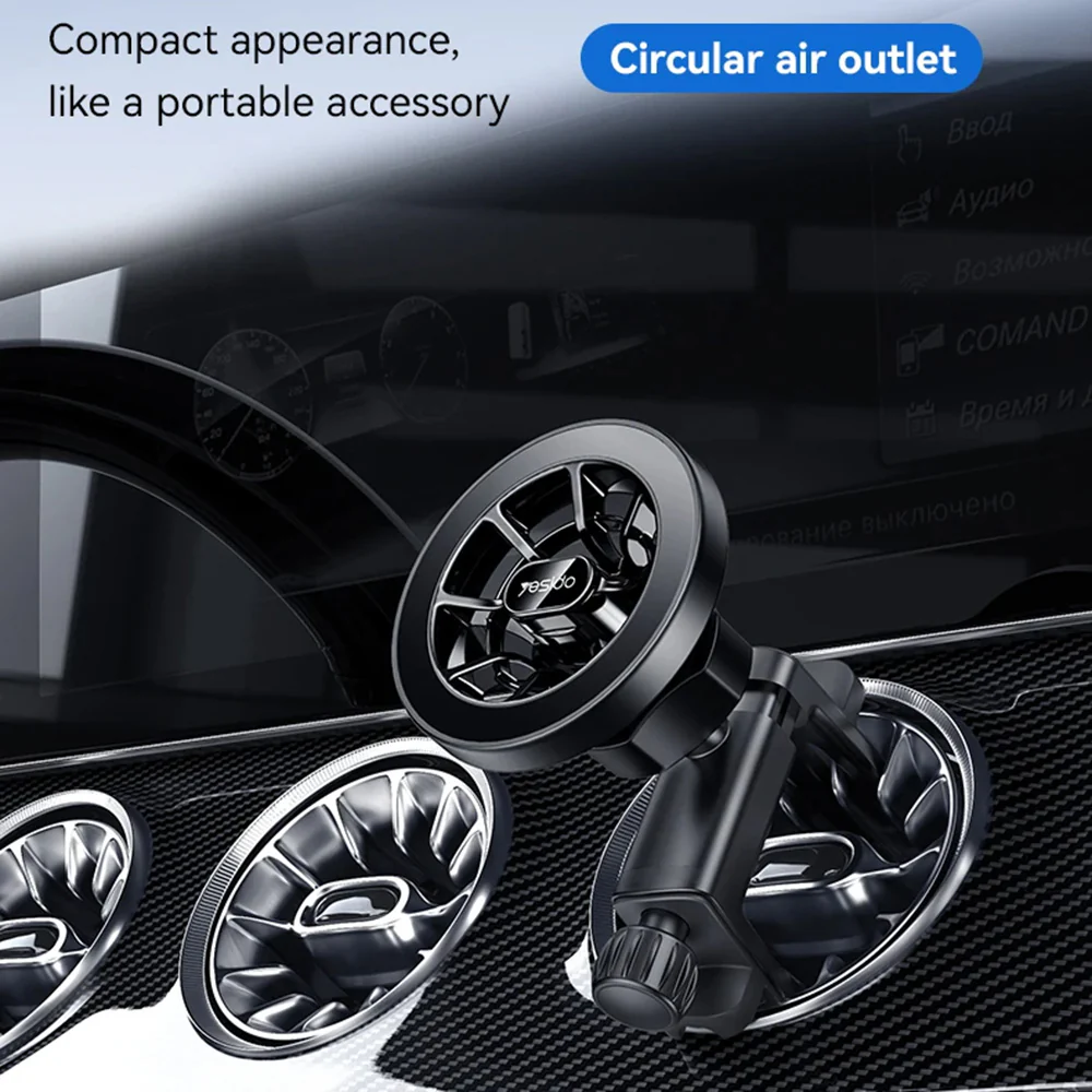 Yesido C221 Magnetic Car Holder, Universal, Black - Image 3