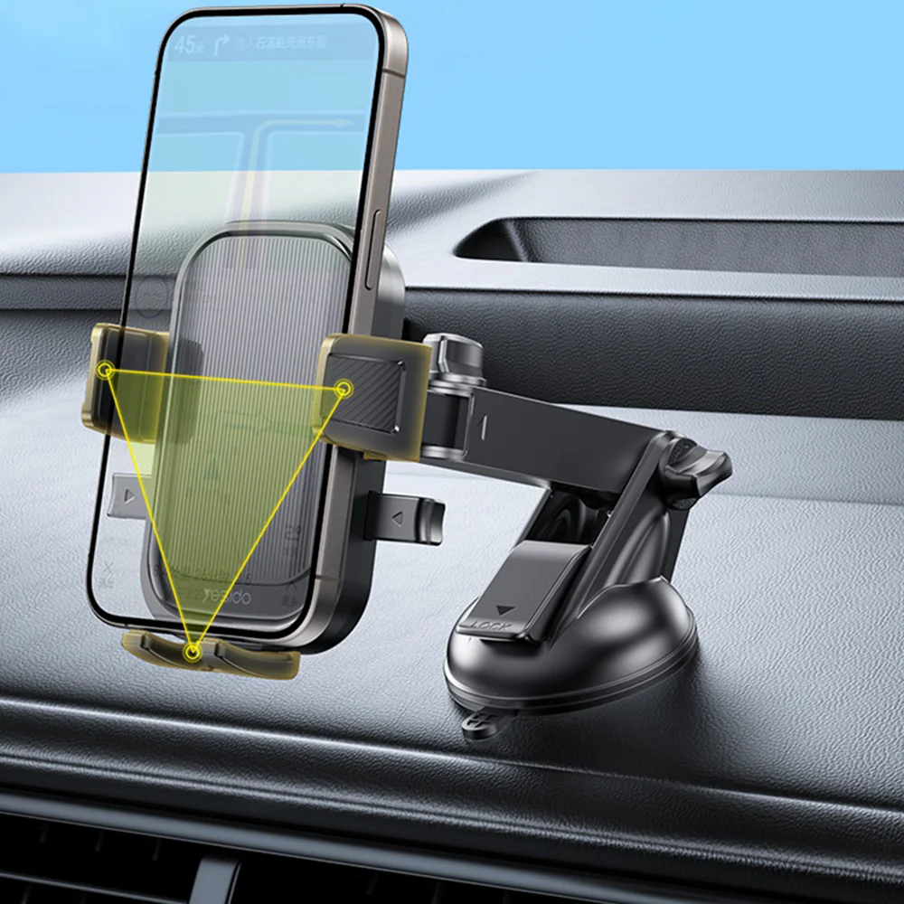 Yesido C267 Car Holder, 4.7inch - 7.2inch, Black - Image 6