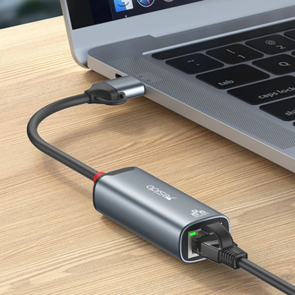 Yesido HB26 Network Card, RJ45, USB / USB-C, Gray - Image 3