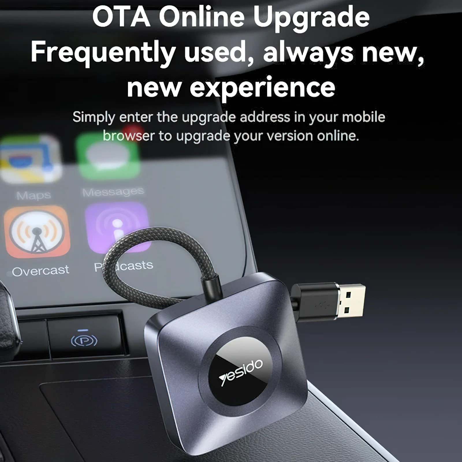 Yesido KM23 Wireless Carplay Adapter for Apple iPhone Series - Image 2