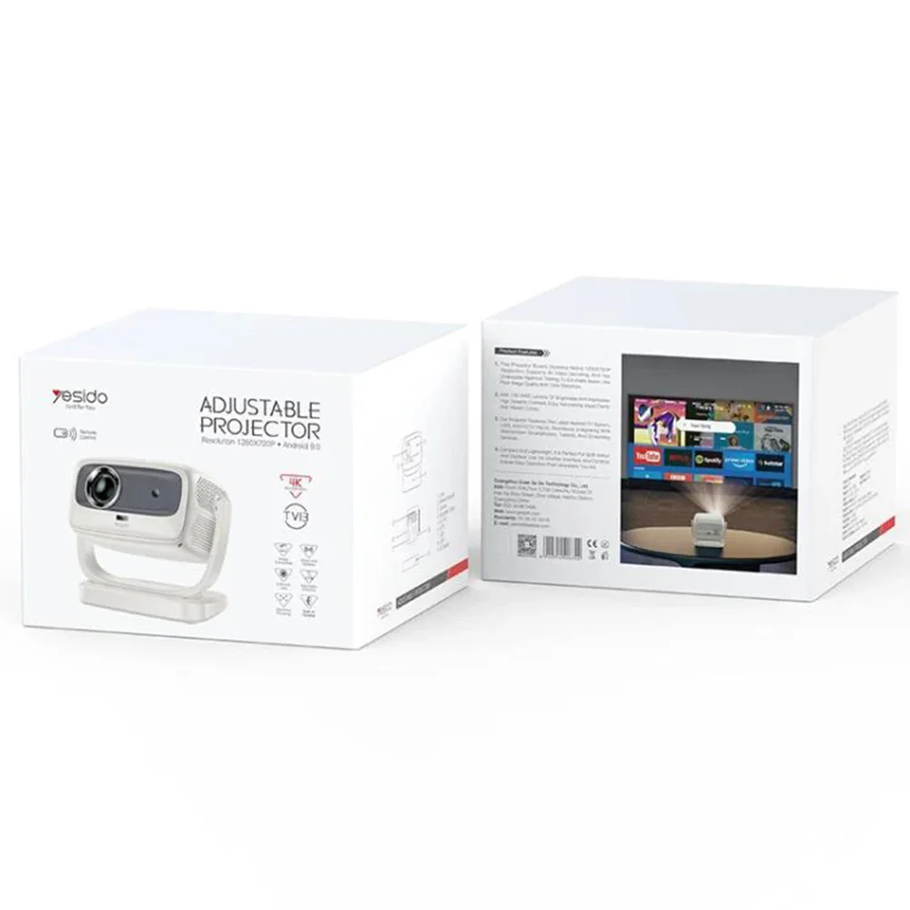 Yesido TV13 Projector, 720P, 190ANSI, White - Image 14
