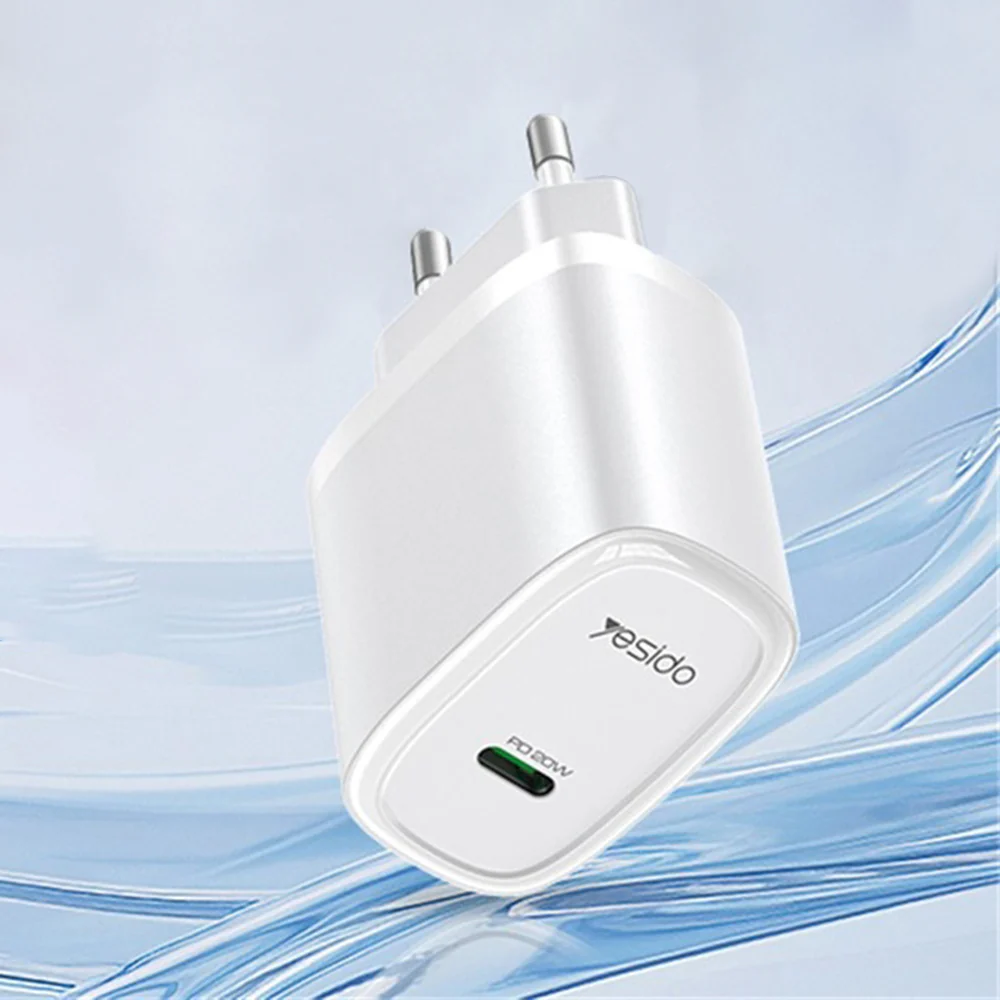 Yesido YC57 Network Charger, 20W, 3A, 1 x USB-C, White - Image 2