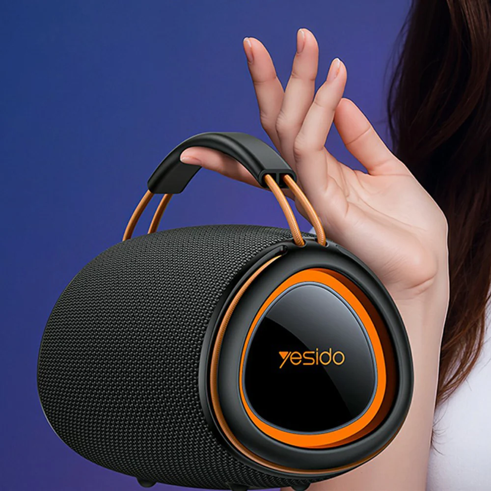 Yesido YSW39 Portable Bluetooth Speaker, 20W, TWS, RGB, Black - Image 3